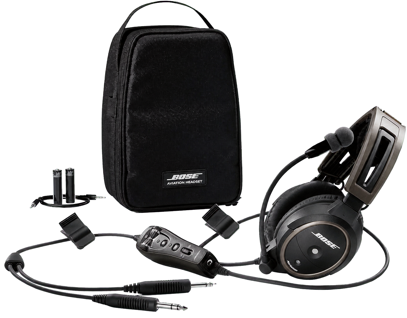 Bose A20 aviation headset with carrying case